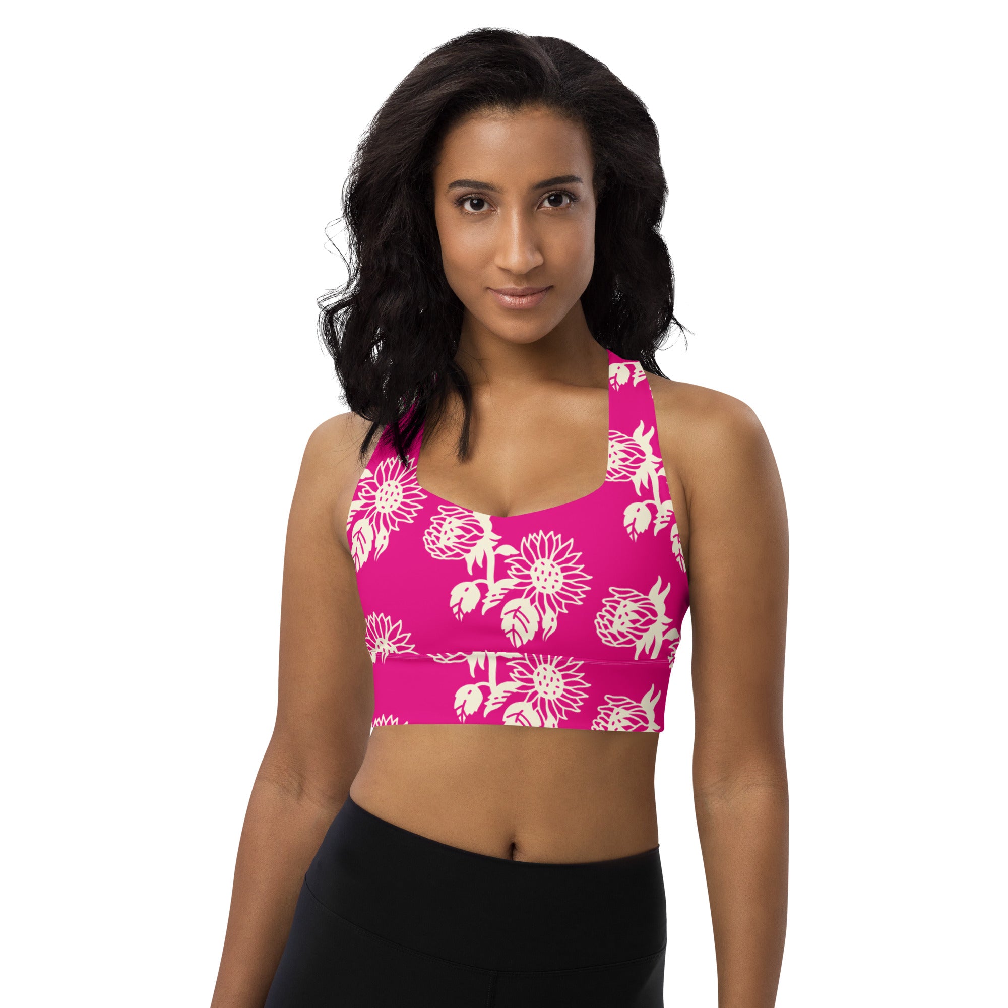 Longline sports bra - Bloom