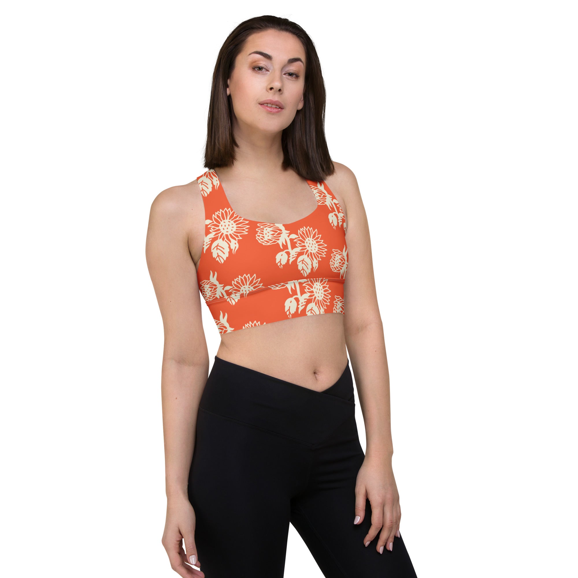 Longline sports bra - Bloom Collection - FLOW FITTED