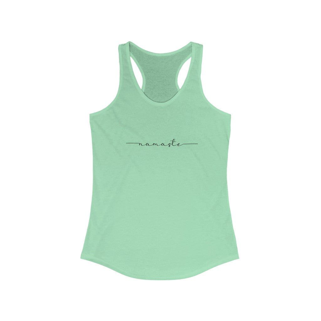 Women's Ideal Racerback Tank - Namaste Slogan